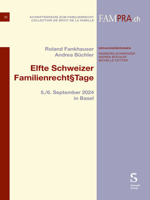 cover image of Elfte Schweizer Familienrecht§Tage